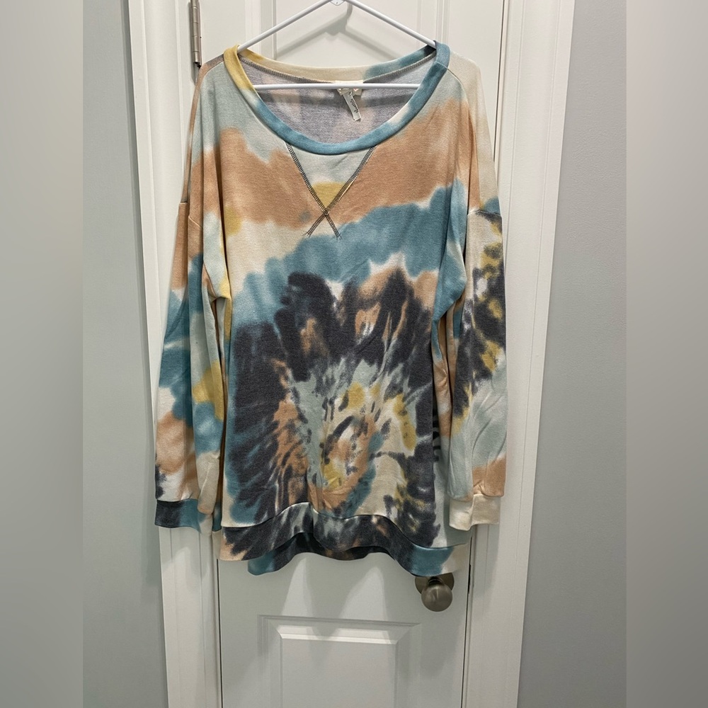 BIBI oversized tie dye tunic